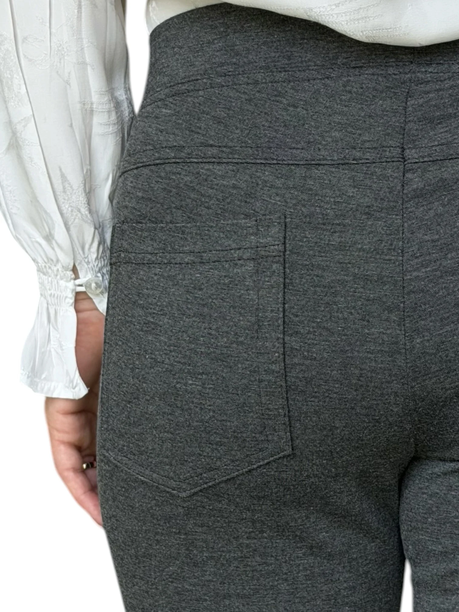 Suzy's Slim antraciet 4 pockets - Antraciet achterkant - LMW04Z03