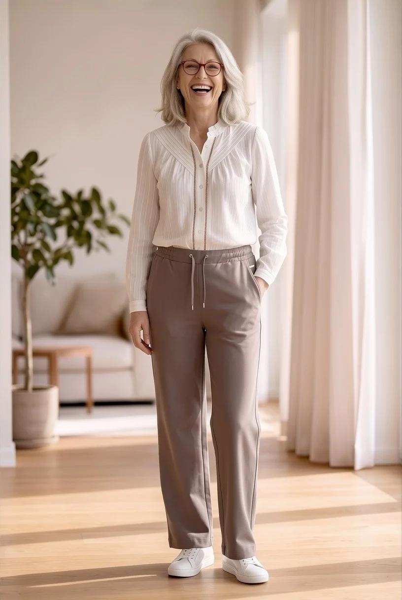Sofie's straight taupe Lady Maior, Taupe, 38, Wijd