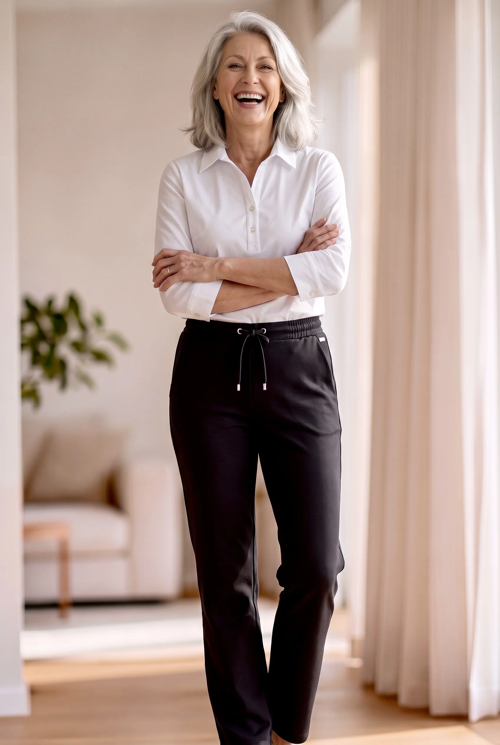 Sofie's straight zwart Lady Maior, Zwart, 38, Wijd