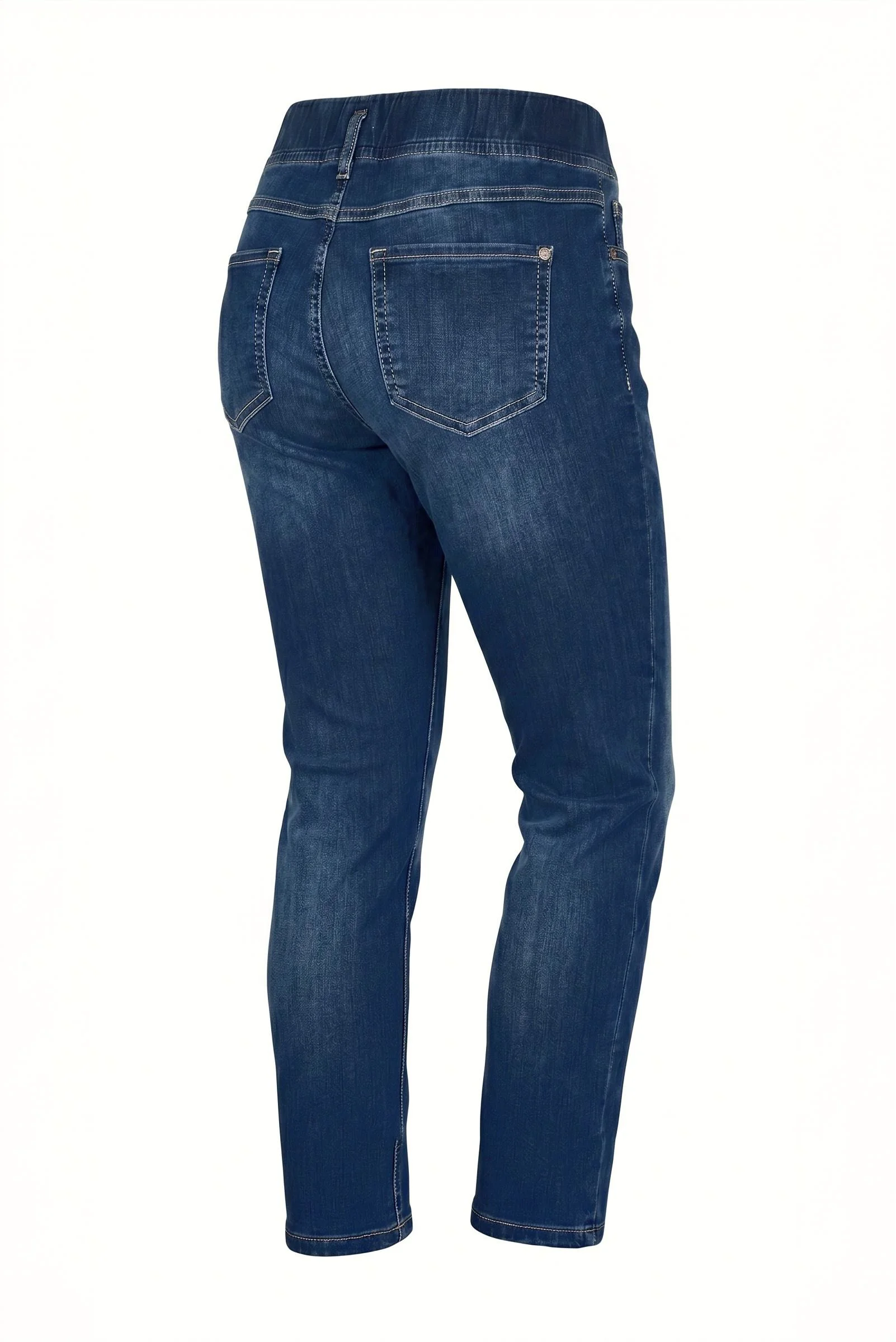 Rabe Jeans Bella zwart - Rabe jeans elastische taille stone washed achter - Rabe 02