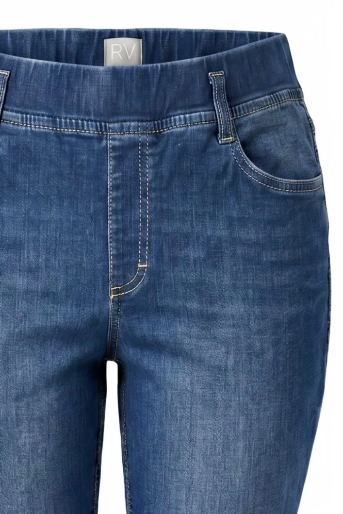 Rabe Jeans Bella zwart - Rabe jeans elastische taille stone washed voor detail - Rabe 02
